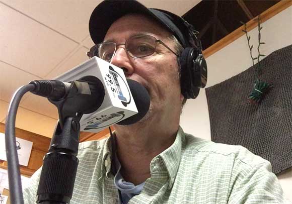 John Riley at WBAI Studios in Brooklyn
